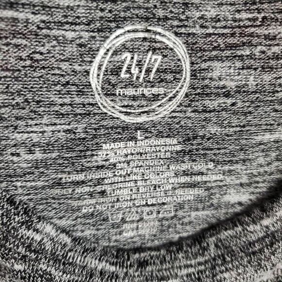 Maurices 24/7 Women’s Gray Heather Sleeveless Tank Top Size L - Picture 4 of 5